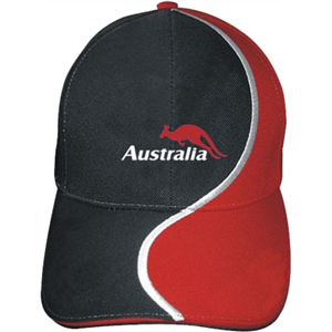 Kangaroo Heavy Fabric Caps Red/Black