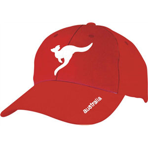 Polyester Caps Kangaroo Red