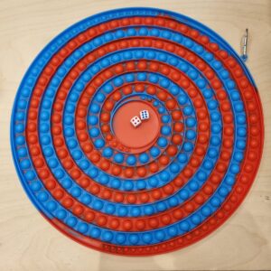 40cm Round Fidget Pop Up Toy Red and Blue Color Puzzle Game
