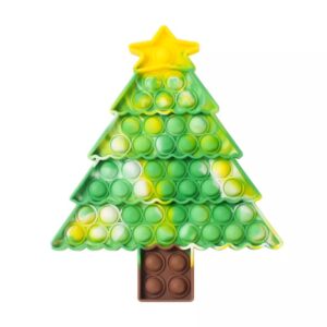 Xmas fidget pop up tree in yellow & red Colour